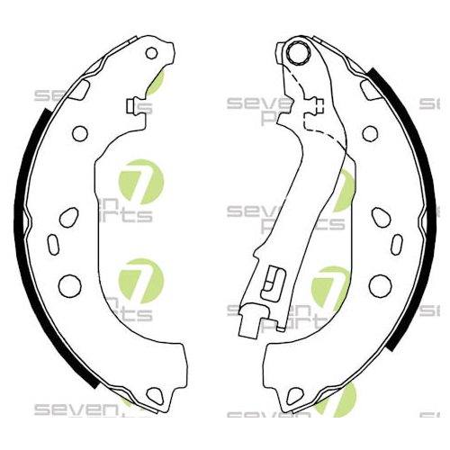 Bremsbackensatz 7 Seven Parts SVG10817 f&uuml;r Hinterachse