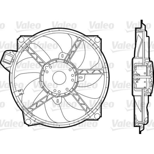 L&uuml;fter Motork&uuml;hlung Valeo 696376 f&uuml;r Renault