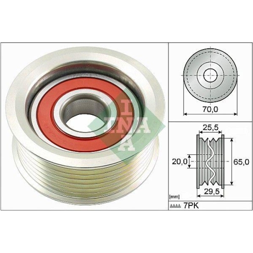 Umlenk /führungsrolle Keilrippenriemen Schaeffler Ina 532 0803 10 für Honda