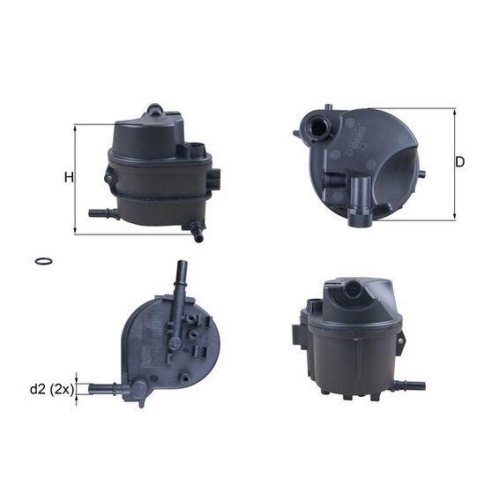 Kraftstofffilter Mahle KL 777D für Citroën Ford Peugeot Toyota