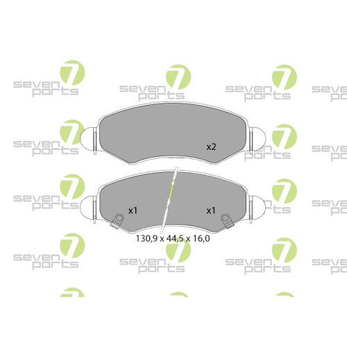 Bremsbelagsatz Scheibenbremse 7 Seven Parts SVP20441 f&uuml;r Subaru Suzuki
