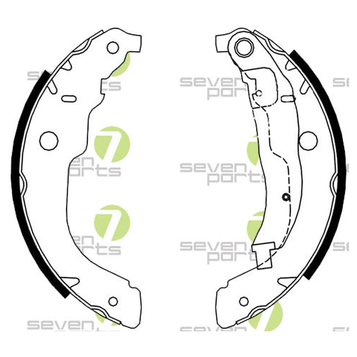 Bremsbackensatz 7 Seven Parts SVG10818 f&uuml;r Hinterachse