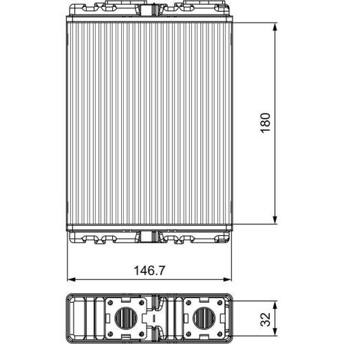 W&auml;rmetauscher Innenraumheizung Valeo 811557 f&uuml;r Ford Mitsubishi Nissan