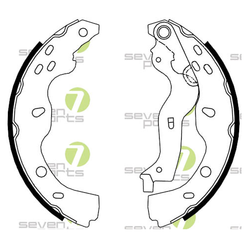 Bremsbackensatz 7 Seven Parts SVG10821 f&uuml;r Hinterachse