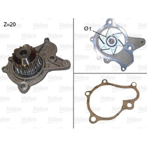 Wasserpumpe Motork&uuml;hlung Valeo 506922 f&uuml;r Hyundai Kia
