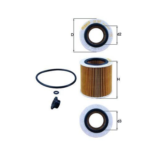 &Ouml;lfilter Mahle OX 387D1 f&uuml;r Bmw
