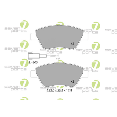 Bremsbelagsatz Scheibenbremse 7 Seven Parts SVP21052 f&uuml;r Alfa Romeo Chrysler