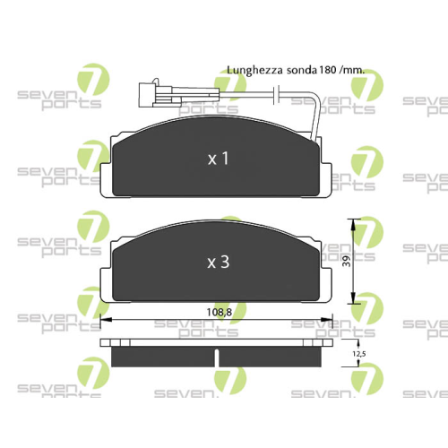 Bremsbelagsatz Scheibenbremse 7 Seven Parts SVP10012 f&uuml;r Lexus Toyota