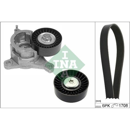 Keilrippenriemensatz Schaeffler Ina 529 0184 10 f&uuml;r Citro&euml;n Fiat Peugeot