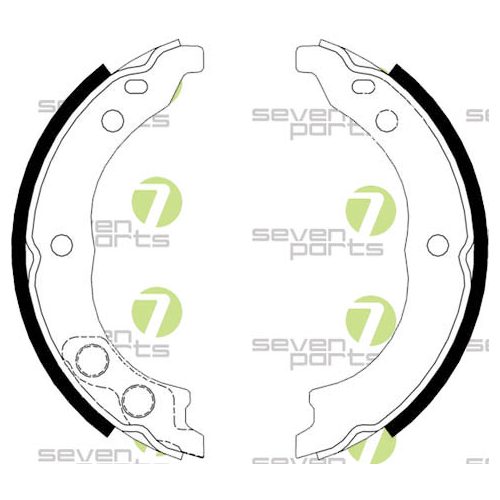 Bremsbackensatz 7 Seven Parts SVG10826 f&uuml;r Hinterachse