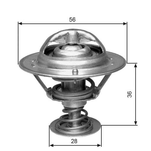 Thermostat K&uuml;hlmittel Gates TH31482G1 f&uuml;r Citro&euml;n Mitsubishi Peugeot Toyota Kia