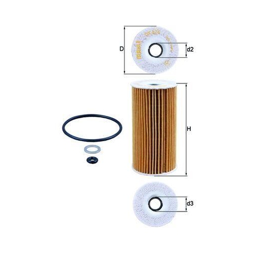 &Ouml;lfilter Mahle OX 424D f&uuml;r Hyundai Kia