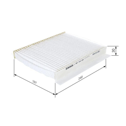 Filter Innenraumluft Bosch 1987432203 f&uuml;r Honda
