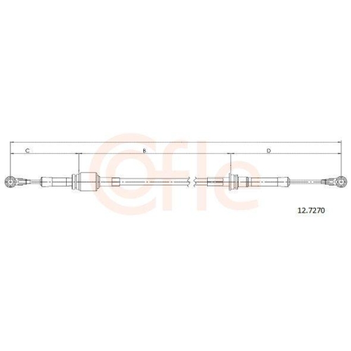 Seilzug Schaltgetriebe Cofle 12.7270 f&uuml;r Fiat