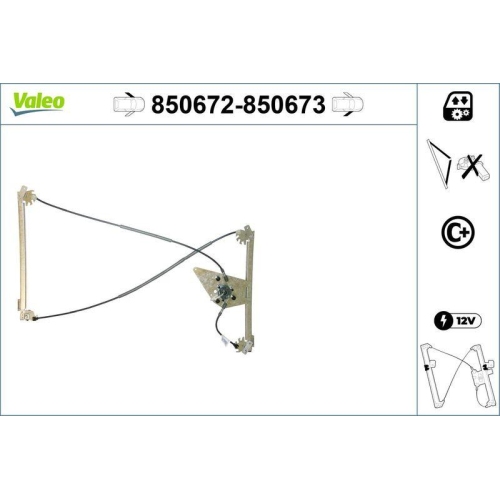 Fensterheber Valeo 850672 f&uuml;r Audi Vorne Links