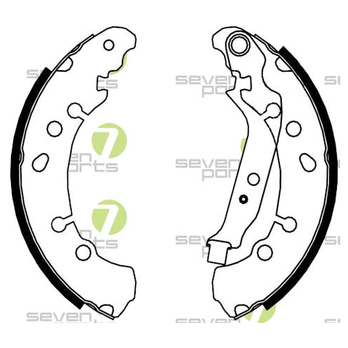 Bremsbackensatz 7 Seven Parts SVG10830 f&uuml;r Hinterachse