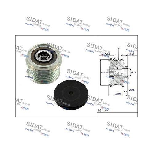 Generatorfreilauf Sidat 455230 für Mitsubishi Suzuki Ika