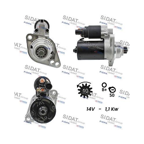 Starter Sidat S12BH0094A2 f&uuml;r Audi Seat Skoda VW Vag