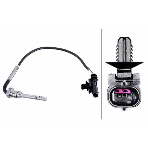 Sensor Abgastemperatur Hella 6PT 358 226-141 für Alfa Romeo Fiat Opel Jeep Oben