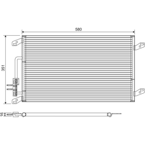 Kondensator Klimaanlage Valeo 817386 f&uuml;r Lancia