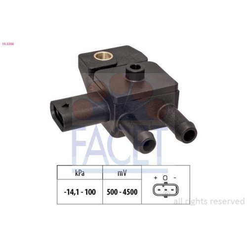 Sensor Abgasdruck Facet 10.3306 Made In Italy - Oe Equivalent f&uuml;r Bmw Toyota