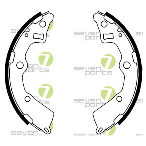 Bremsbackensatz 7 Seven Parts SVG10831 f&uuml;r Hinterachse