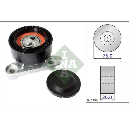 Spannrolle Keilrippenriemen Schaeffler Ina 531 0871 10 f&uuml;r Audi Seat Skoda VW