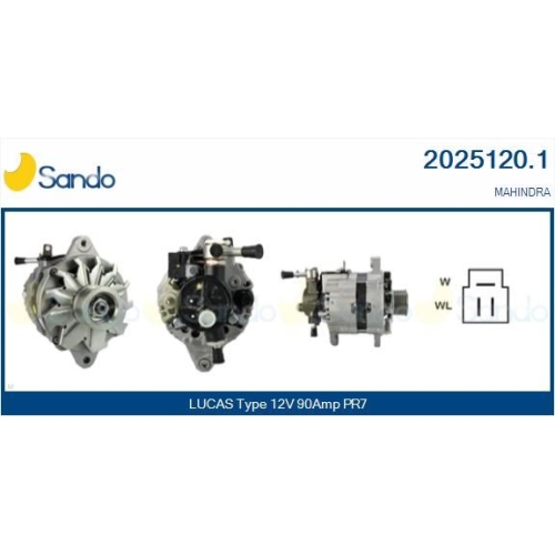 Generator Sando 2025120.1 f&uuml;r Mahindra