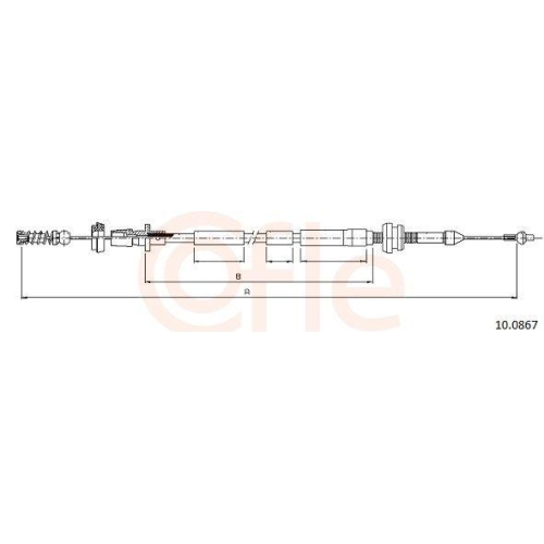 Accelerator Cable Cofle 10.0867 for Vag VW