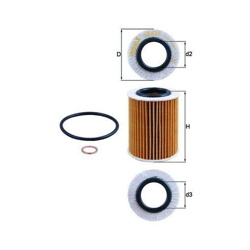 &Ouml;lfilter Mahle OX 825D f&uuml;r Bmw