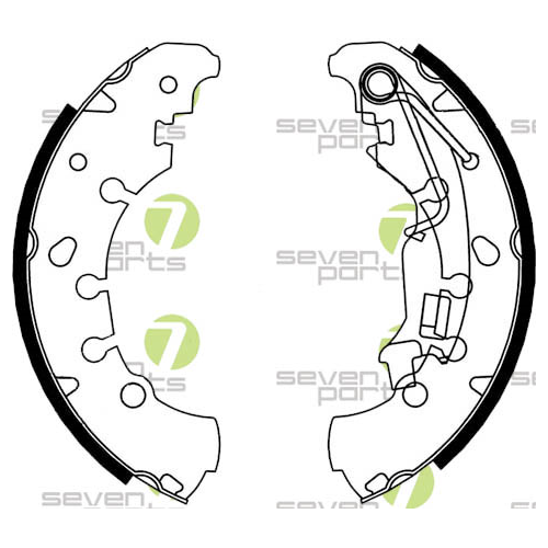 Bremsbackensatz 7 Seven Parts SVG10832 f&uuml;r Hinterachse