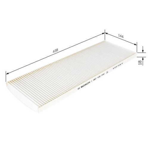Filter Innenraumluft Bosch 1987432042 für Alfa Romeo Citroën Fiat Lancia Peugeot