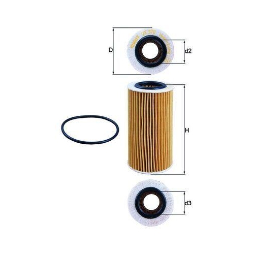 &Ouml;lfilter Mahle OX 370D f&uuml;r Ford Volvo