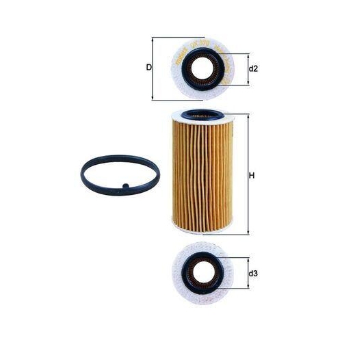 &Ouml;lfilter Mahle OX 370D1 f&uuml;r Volvo