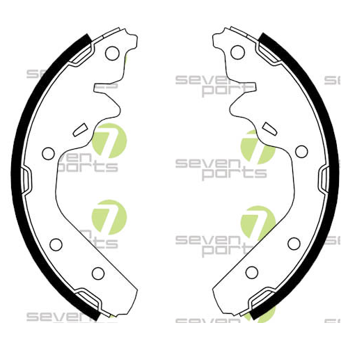 Bremsbackensatz 7 Seven Parts SVG10841 f&uuml;r Hinterachse