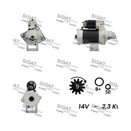 Starter Sidat S12BH0098A2 f&uuml;r Iveco Mitsubishi Renault Trucks