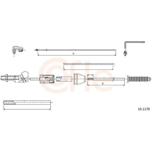 Accelerator Cable Cofle 10.1178 for Citro&euml;n Peugeot