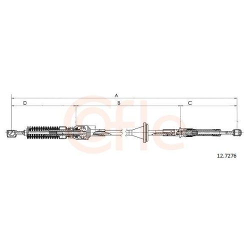 Seilzug Schaltgetriebe Cofle 12.7276 f&uuml;r Fiat