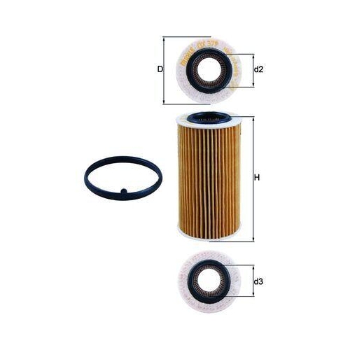 Ölfilter Mahle OX 379D für Audi Seat Skoda VW Jcb Lombardini Ktm Audi (faw)