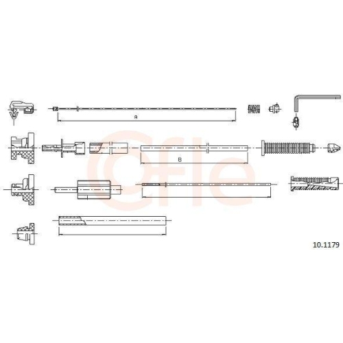 Gaszug Cofle 10.1179 f&uuml;r Citro&euml;n Peugeot