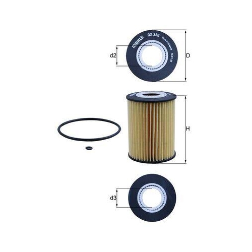 &Ouml;lfilter Mahle OX 380D f&uuml;r Chrysler Fiat Mercedes Benz Mercedes Benz Jeep