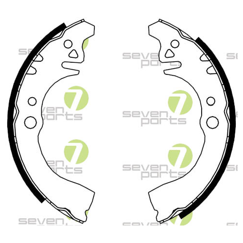 Bremsbackensatz 7 Seven Parts SVG10849 f&uuml;r Hinterachse