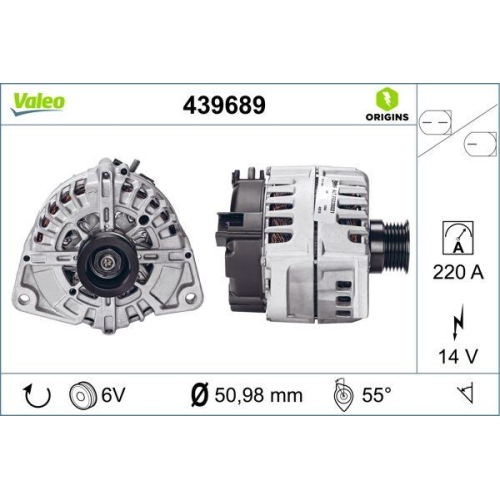 Generator Valeo 439689 Valeo Origins New Oe Technologie f&uuml;r Mercedes Benz