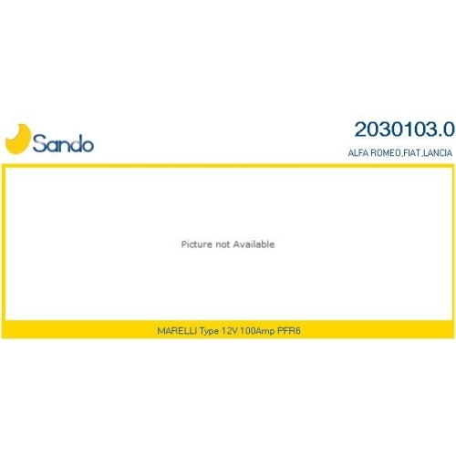 Generator Sando 2030103.0 f&uuml;r Alfa Romeo Fiat F&uuml;r Fahrzeuge Mit Klimaanlage