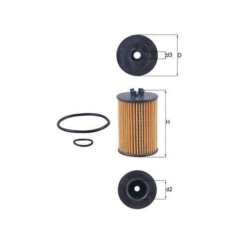 &Ouml;lfilter Mahle OX 382D f&uuml;r Mercedes Benz Mercedes Benz Mercedes Benz
