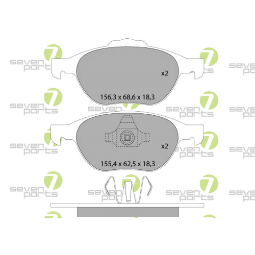 Bremsbelagsatz Scheibenbremse 7 Seven Parts SVP26920 f&uuml;r Ford Volvo