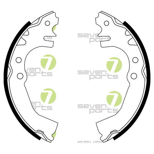 Bremsbackensatz 7 Seven Parts SVG10850 f&uuml;r Hinterachse