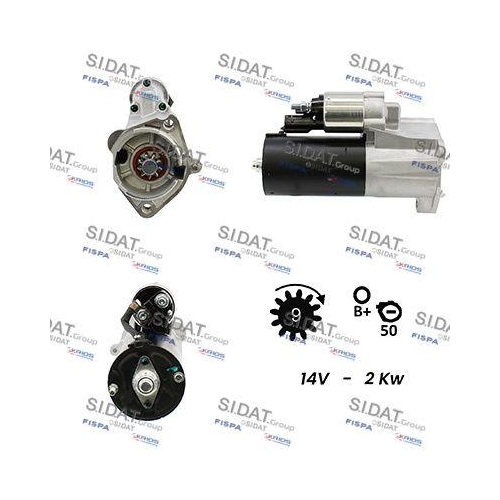 Starter Sidat S12BH0111A2 f&uuml;r Audi Seat Skoda VW Vag