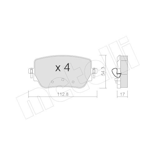 Bremsbelagsatz Scheibenbremse Metelli 22-1196-0 f&uuml;r Mercedes Benz Mercedes Benz