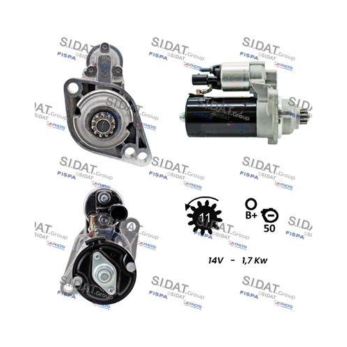 Starter Sidat S12BH0117 f&uuml;r Audi Seat Skoda VW Vag